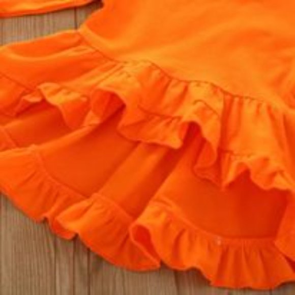 NEW Girl's Fall Pumpkins 3 Pc. Outfit - Picture 2 of 3